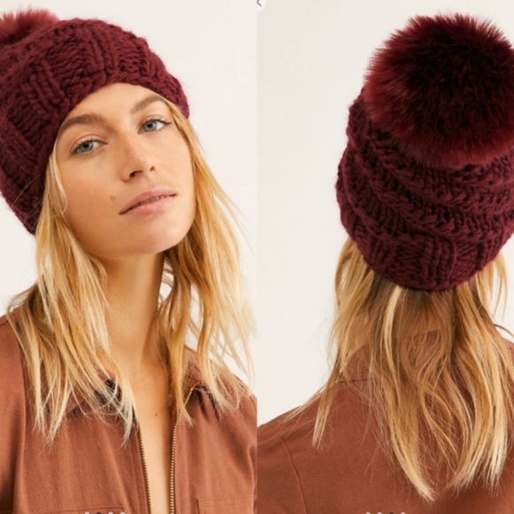 Free People Accessories - Free People High Line Pom Beanie Hat NWT